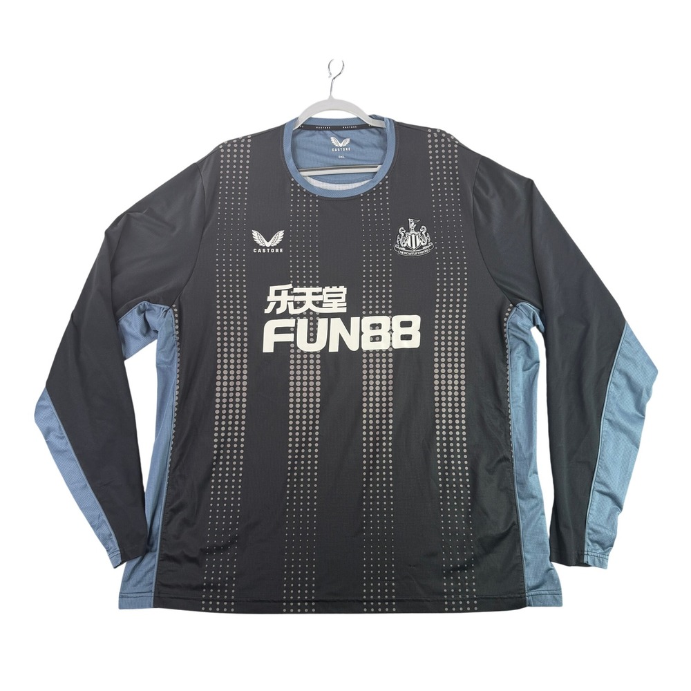 Newcastle United Training Jersey Men 3XL Black Castore Blue Long Sleeve FUN88